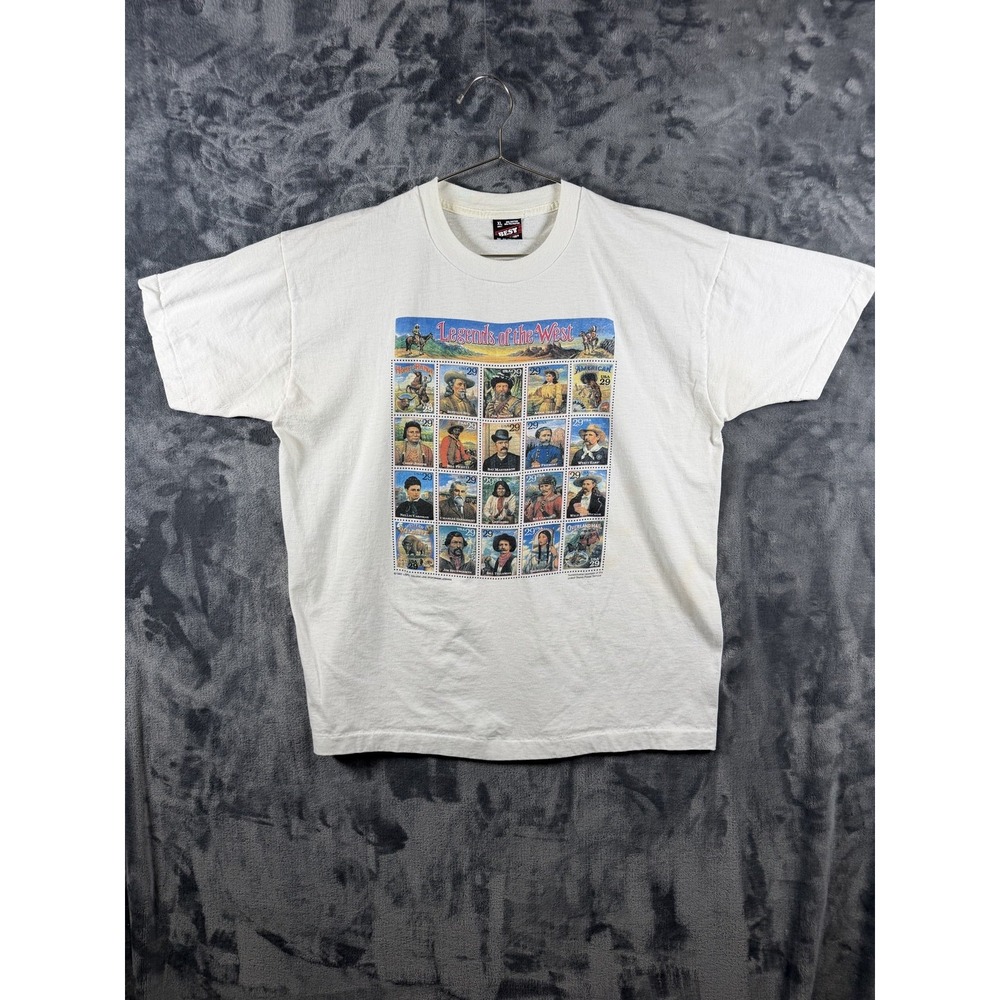 Fruit Of The Loom Shirt Mens XL White Legends Of The West Graphic Tee Vintage